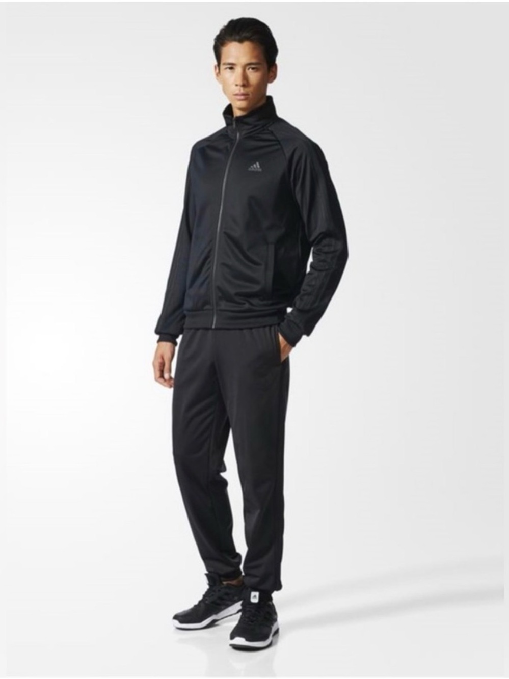 ADIDAS - Men’s All Black Track Jacket - Men’s 3XL